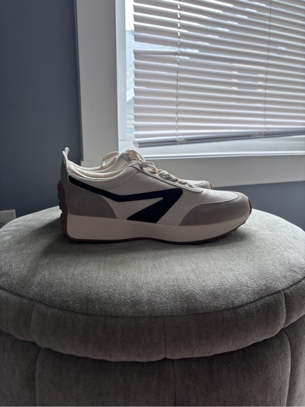 Dolce Vita Cream & Navy Retro-Style Sneakers